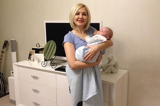 У Василисы Володиной в 40 лет родился второй ребенок