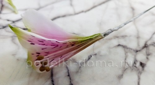 Цветок альстромерия из холодного фарфора