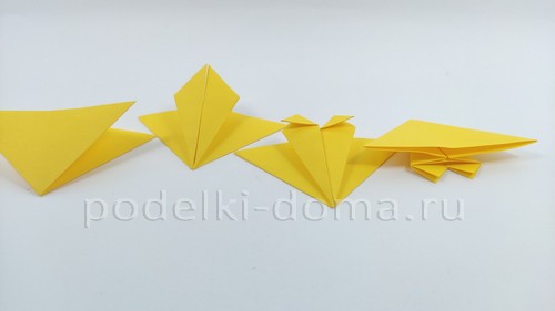 Поделка «Подсолнух» в технике оригами